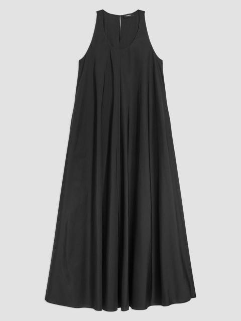 Theory Women's Scoopneck Cotton-Blend A-Line Maxi Dress - Black