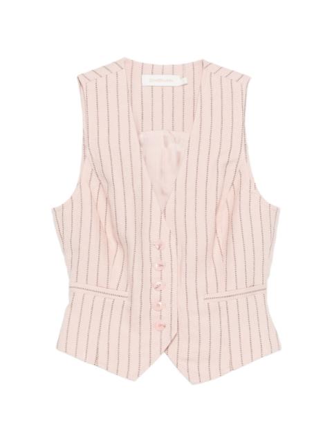 Zimmermann Alchemy striped buttoned waistcoat