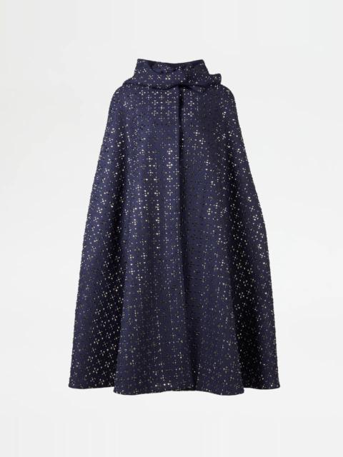 Tod's CAPE WITH RHINESTONES - BLUE