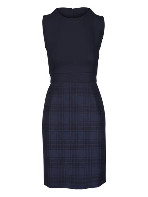 AKRIS check sleeveless mini dress