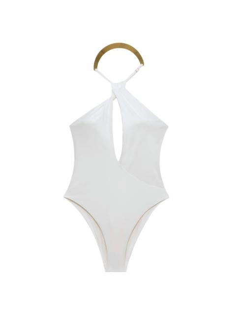 SIMKHAI Women's Bindi Draped One-Piece Swimsuit - Ivory
