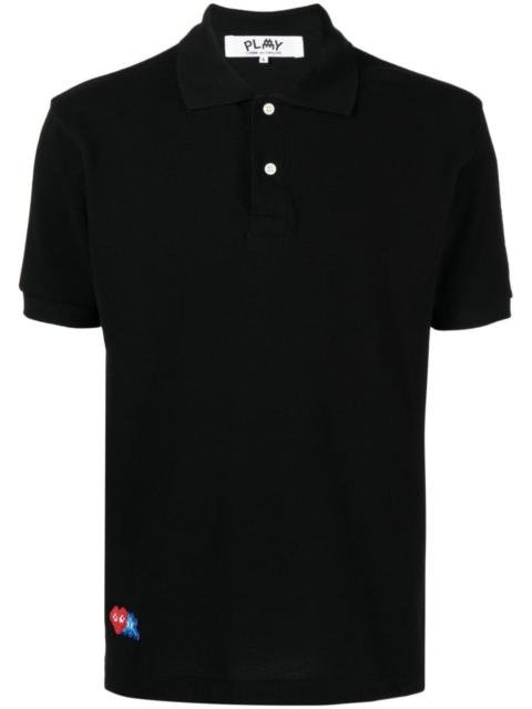Comme des Garçons PLAY x Invader logo-appliqué polo shirt