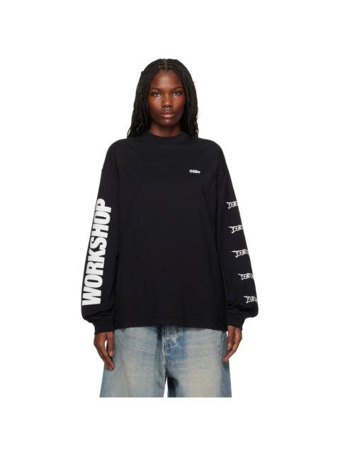 032c Black "Nerve Shatter" Boxy Longsleeve T-shirt