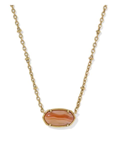 KENDRA SCOTT Tiger Striped Elisa Vintage Gold Short Pendant Necklace