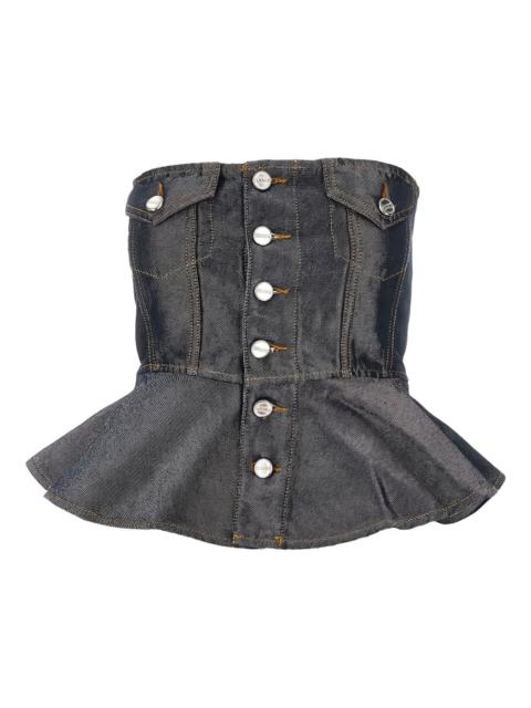 GANNI button denim top