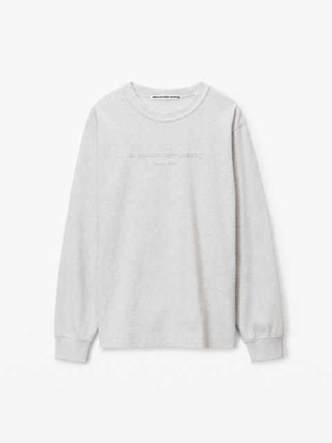 PUFF LOGO LONG SLEEVE TEE IN COMPACT JERSEY