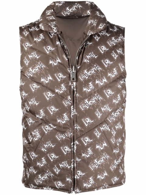 ERL logo-print padded gilet