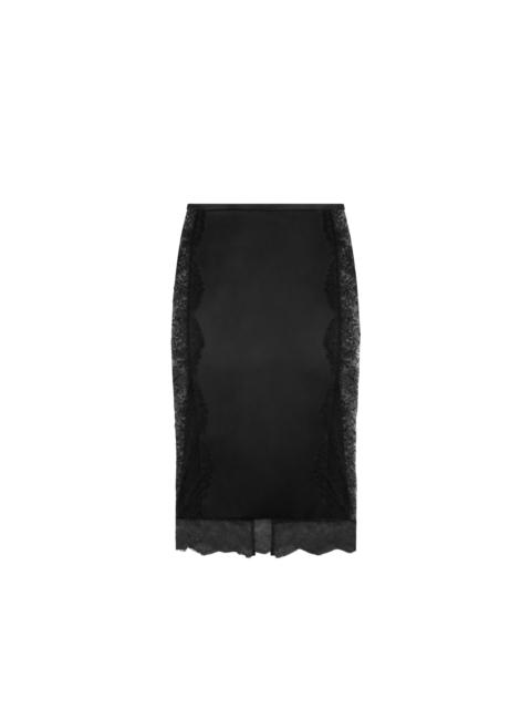 TOM FORD KNEE-LENGTH SKIRT WITH LACE INSERTS