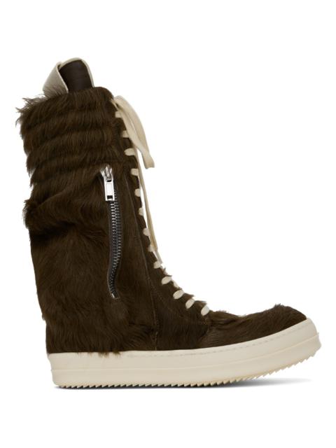 Rick Owens Brown Cargobasket Sneakers