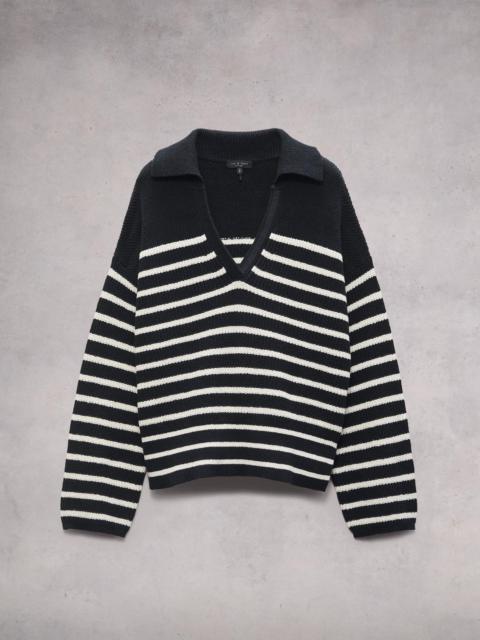 rag & bone Jen Striped Cotton Polo Sweater
Oversized Fit