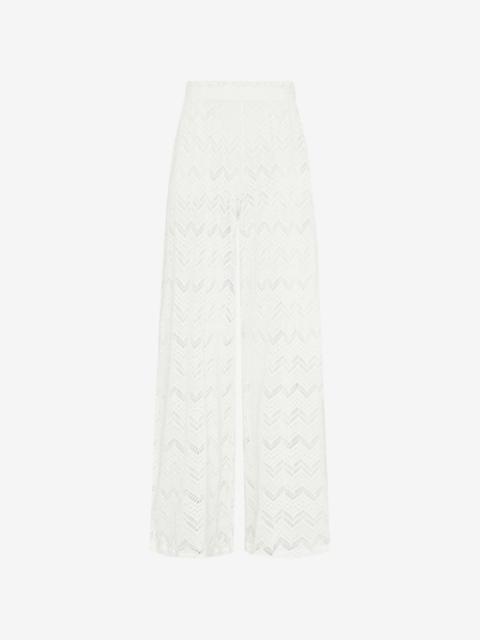 Vilebrequin Line chevron-knit wide-leg trousers