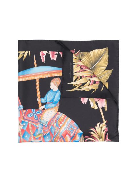 FERRAGAMO India-print silk scarf