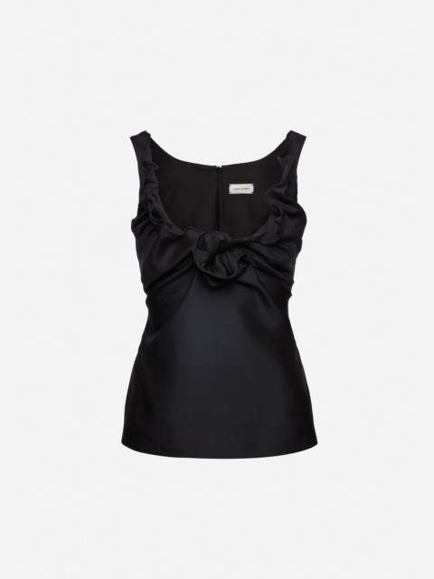MAGDA BUTRYM Draped neckline top in black