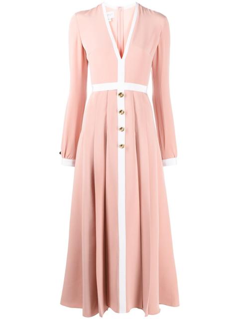 GIAMBATTISTA VALLI empire line silk maxi dress
