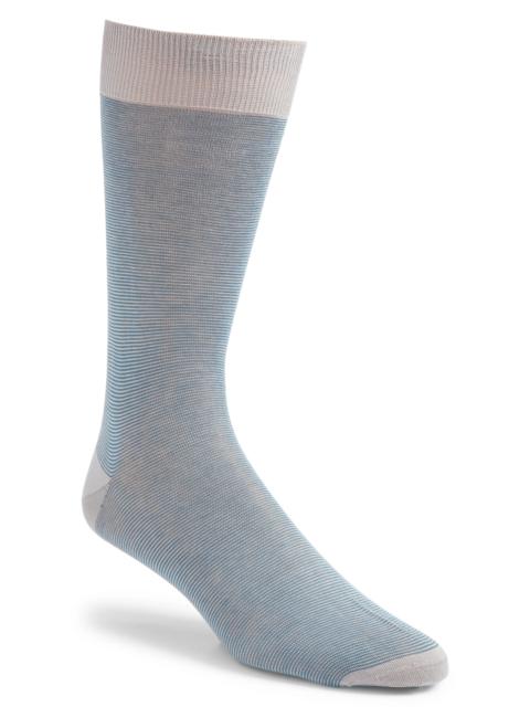Canali Microstripe Cotton Dress Socks