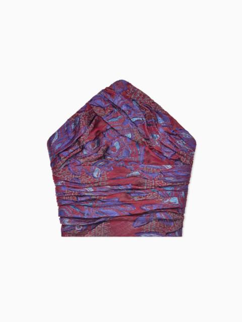 GIORGIO ARMANI TOP IN FLORAL FIL COUPÉ VISCOSE AND LUREX