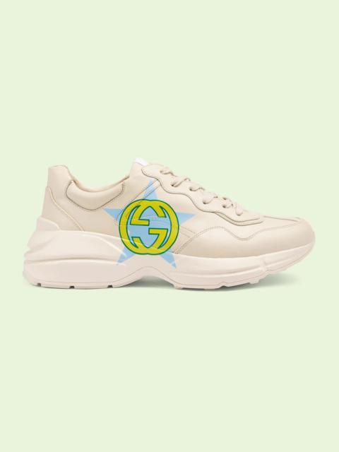 GUCCI Men's Rhyton star print sneaker