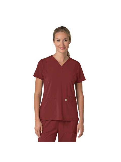 Carhartt Women's Force Cross-Flex Flex Panel V-Neck Scrub Top