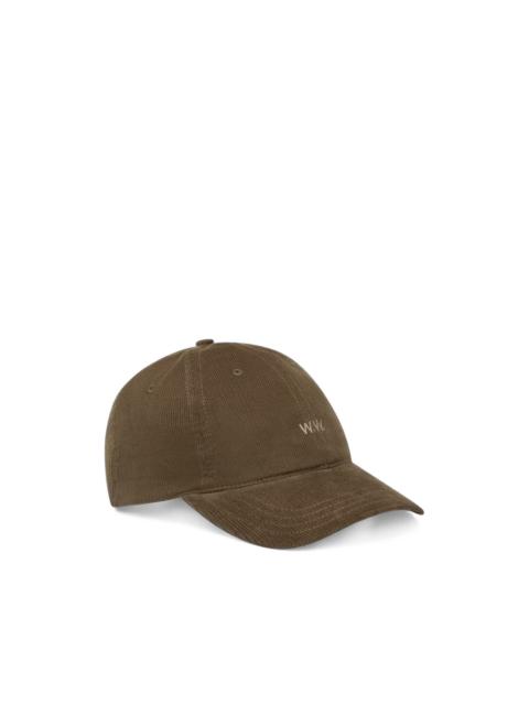 Wood Wood logo-embroidered corduroy cap