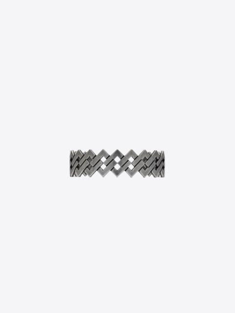 SAINT LAURENT zigzag cuff bracelet in metal