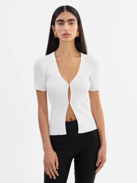 LAMARQUE AURELIE | Rib Knit Short Sleeve Top