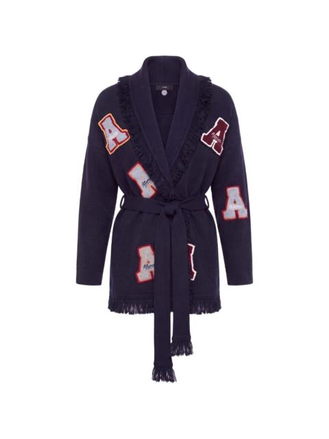 Alanui A-patch belted cardigan