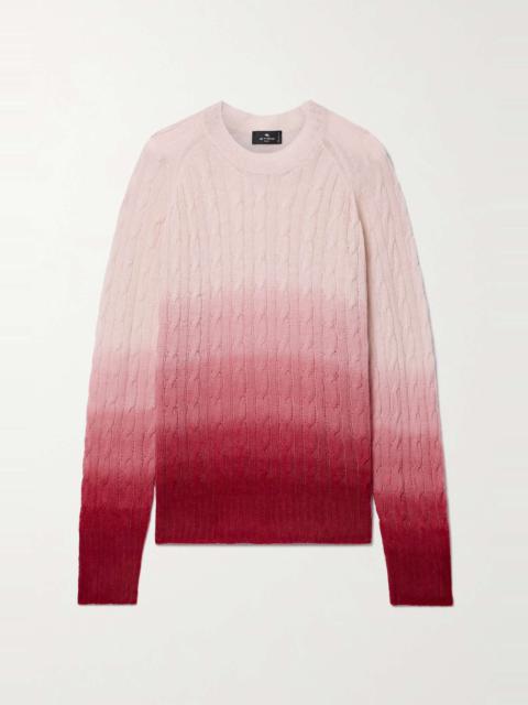 Etro Ombré cable-knit wool sweater