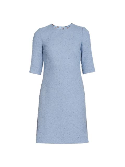 Dolce & Gabbana Women's Textured Cotton-Blend Minidress - Glicine Viola Chiari