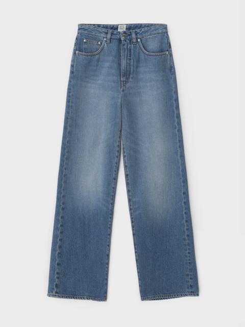 Totême Flare fit denim washed blue | REVERSIBLE