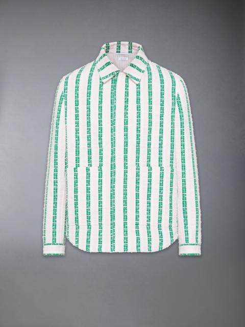 Thom Browne REPP STRIPE GROSGRAIN TWEED UTILITY JACKET