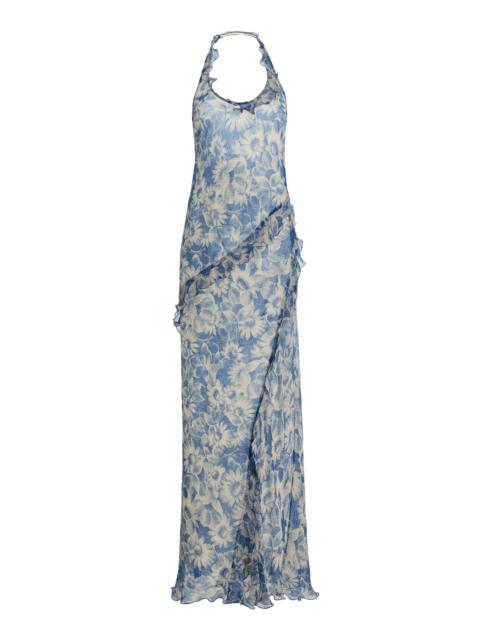 SIR. Lilia Halter Chiffon Maxi Dress