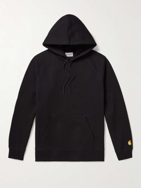 Chase Logo-Embroidered Cotton-Blend Jersey Hoodie