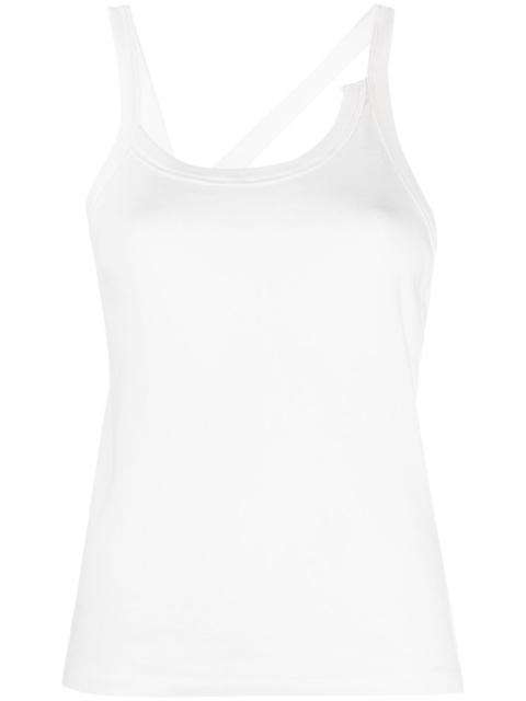 ST. AGNI Abstract asymmetric organic-cotton top