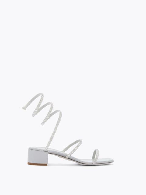 RENE CAOVILLA CLEO SILVER SANDAL 40