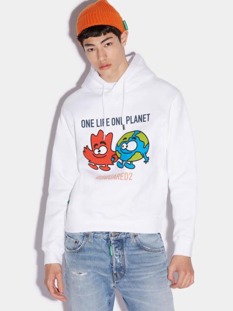 DSQUARED2 ONE LIFE ONE PLANET BUDDIES HOODIE