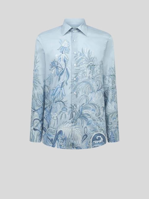 Etro COTTON SHIRT WITH PLACED FLORAL PRINT