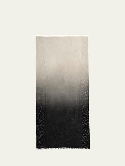Faliero Sarti Dania Sequined Ombre Wool-Silk Scarf