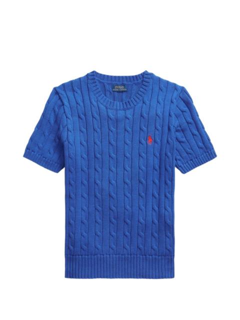 Polo Ralph Lauren cable-knit short-sleeve top