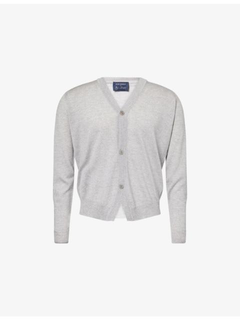 JOHN SMEDLEY John Smedley X Bill Nighy V-Neck Merino Wool Cardigan