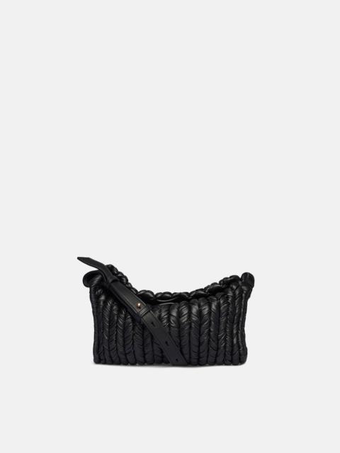 Nanushka THE BUSKET BAGUETTE - Knit baguette bag - Black