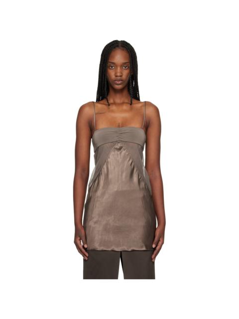 Rick Owens Gray Temple Combo Slip Top