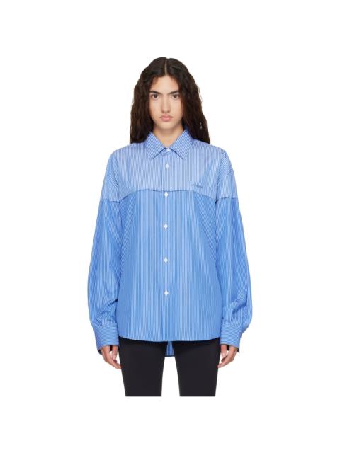 VETEMENTS Blue Merged Cut Shirt