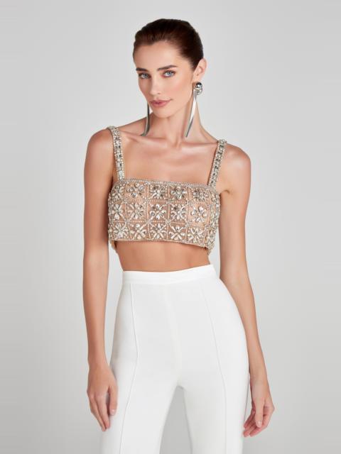 NADINE MERABI Ivy Silver Top