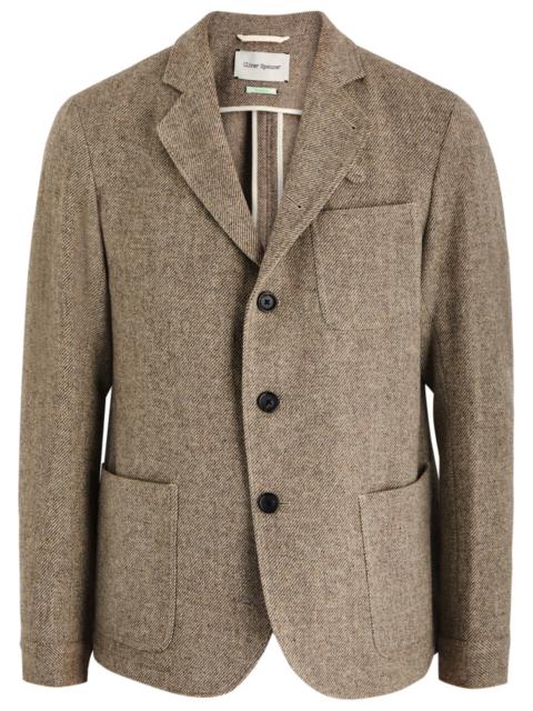 Oliver Spencer Oliver Spencer Solms Herringbone Wool Jacket