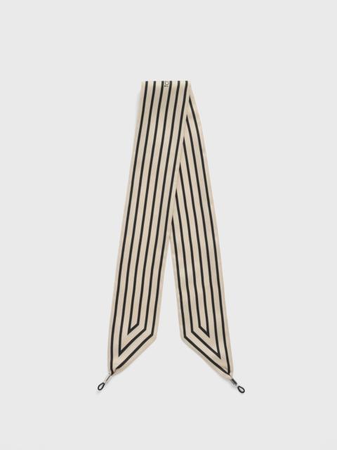 TOTEME Striped sunglasses scarf ecru/black
