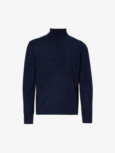 Barbour Essential quarter-zip regular-fit wool-blend jumper