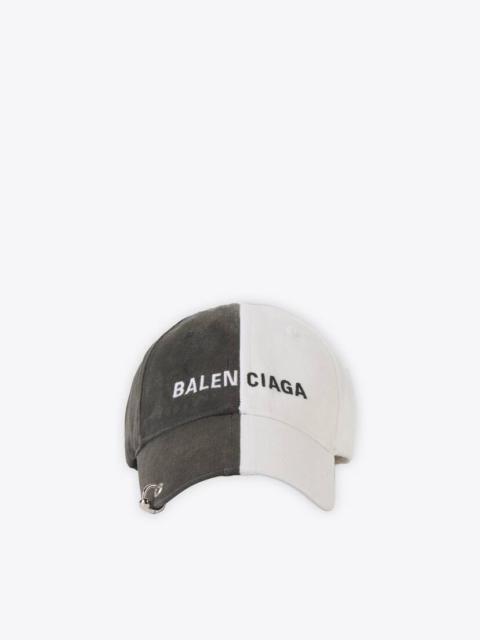 BALENCIAGA 50/50 Cap in Black/white