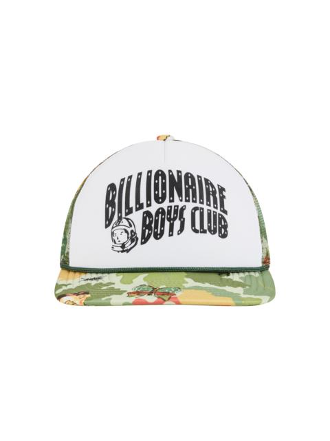 BILLIONAIRE BOYS CLUB Curve Logo Trucker Hat "Pale Marigold" 861 3800 PALE
