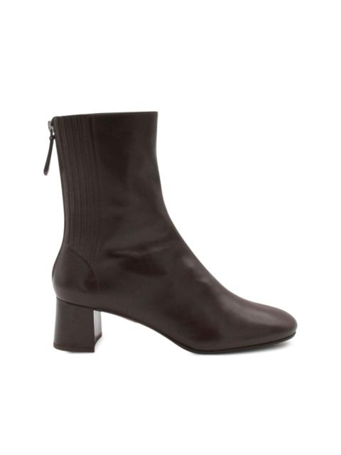 AQUAZZURA leather block-heel boots