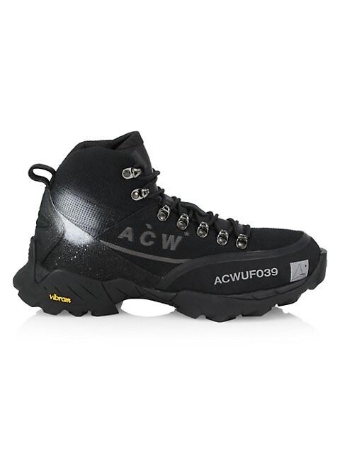 A-COLD-WALL* 로고 인쇄 메시 높 정상 sneakers